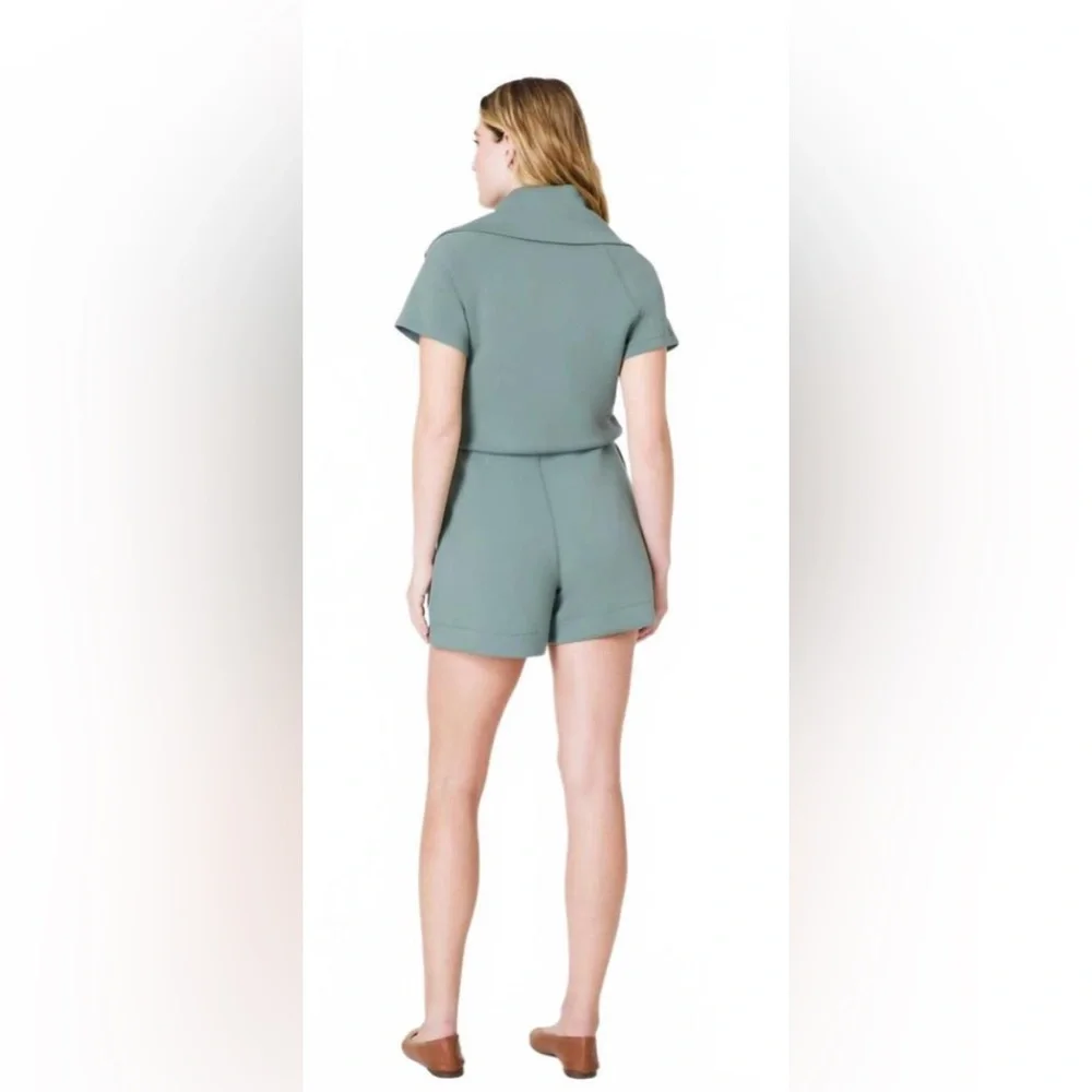 SPANX air essentials half-zip romper in fennel - Picture 3 of 6
